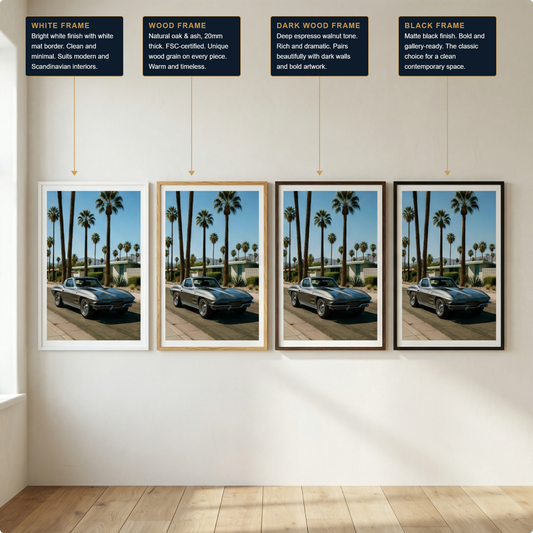 Corvette Sting Ray in Palm Springs – Canvas Art Print | Canvas of America