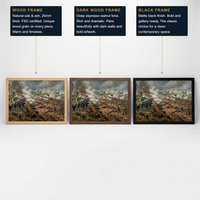 Framed print of the Battle of Antietam, ready to hang.