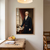 Alexander Hamilton framed print hanging in a home interior