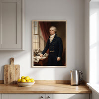 Alexander Hamilton framed print hanging in a home interior