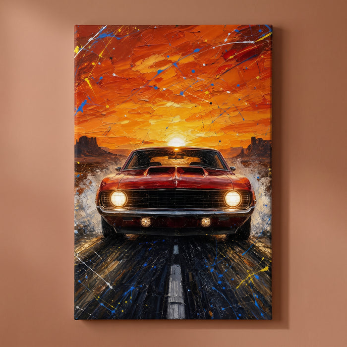 American Thunder gallery-wrapped canvas print on a plain wall