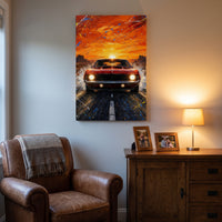 American Thunder canvas print hanging in a home interior
