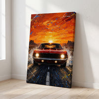 American Thunder canvas print leaning against a wall