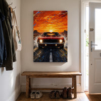 American Thunder canvas print hanging in a home interior