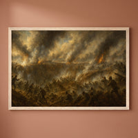 Battle of the Crater framed print on a plain wall
