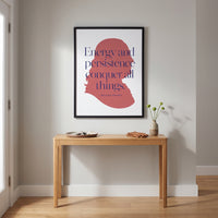 Benjamin Franklin — Energy and Persistence framed print hanging in a home interior