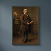 Benjamin Franklin — The Philosopher shown on its own — third framed print in The Founders set