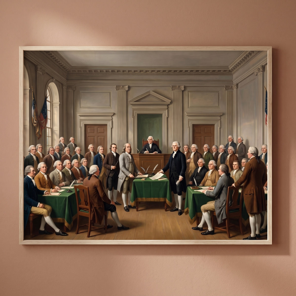 Birth of a Nation framed print on a plain wall