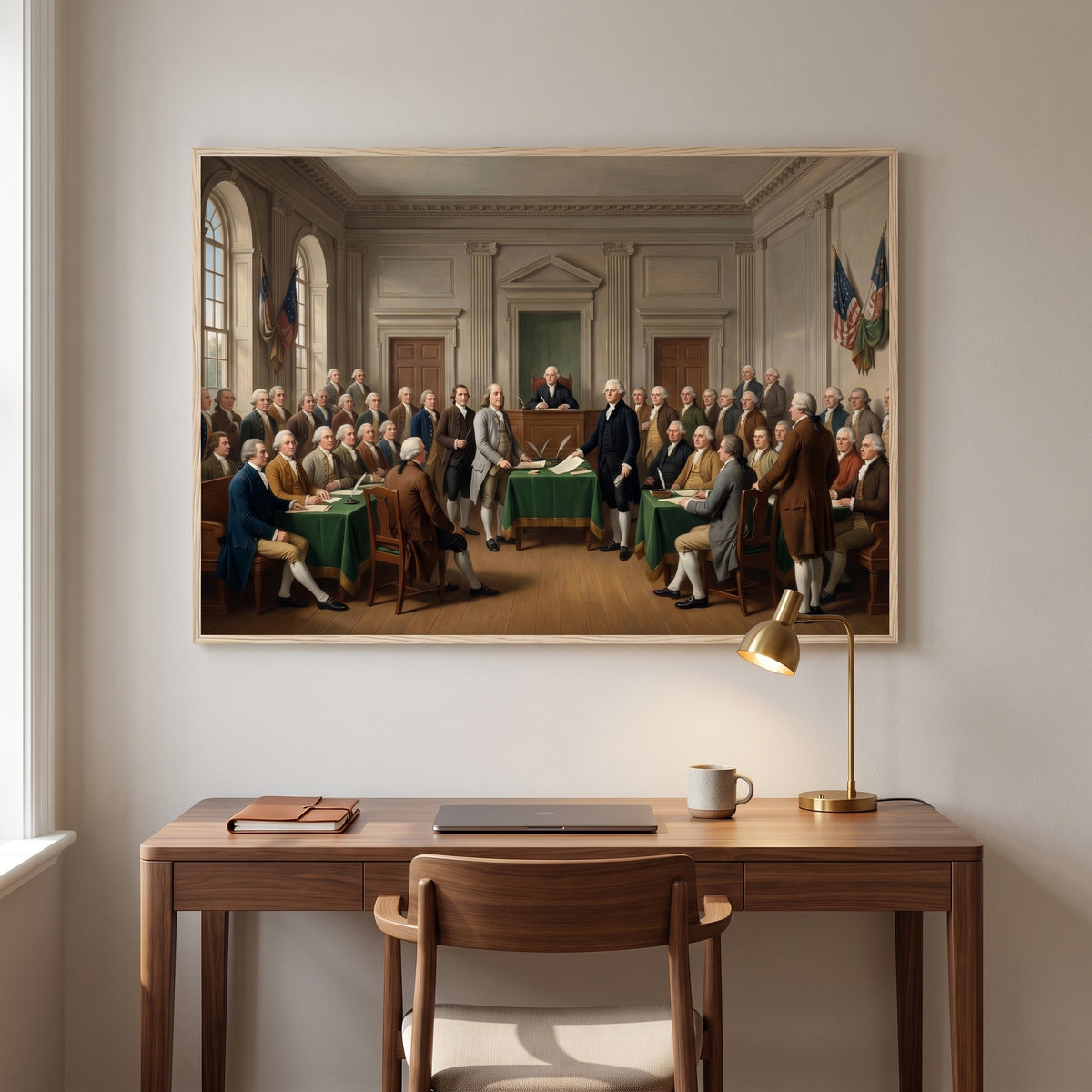 Birth of a Nation framed print hanging in a home interior