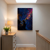 Bourbon Street Blues canvas print hanging in a home interior
