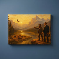 Bright Horizon gallery-wrapped canvas print on a plain wall