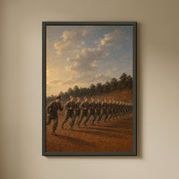 Camp Toccoa, 1942 framed print on a plain wall
