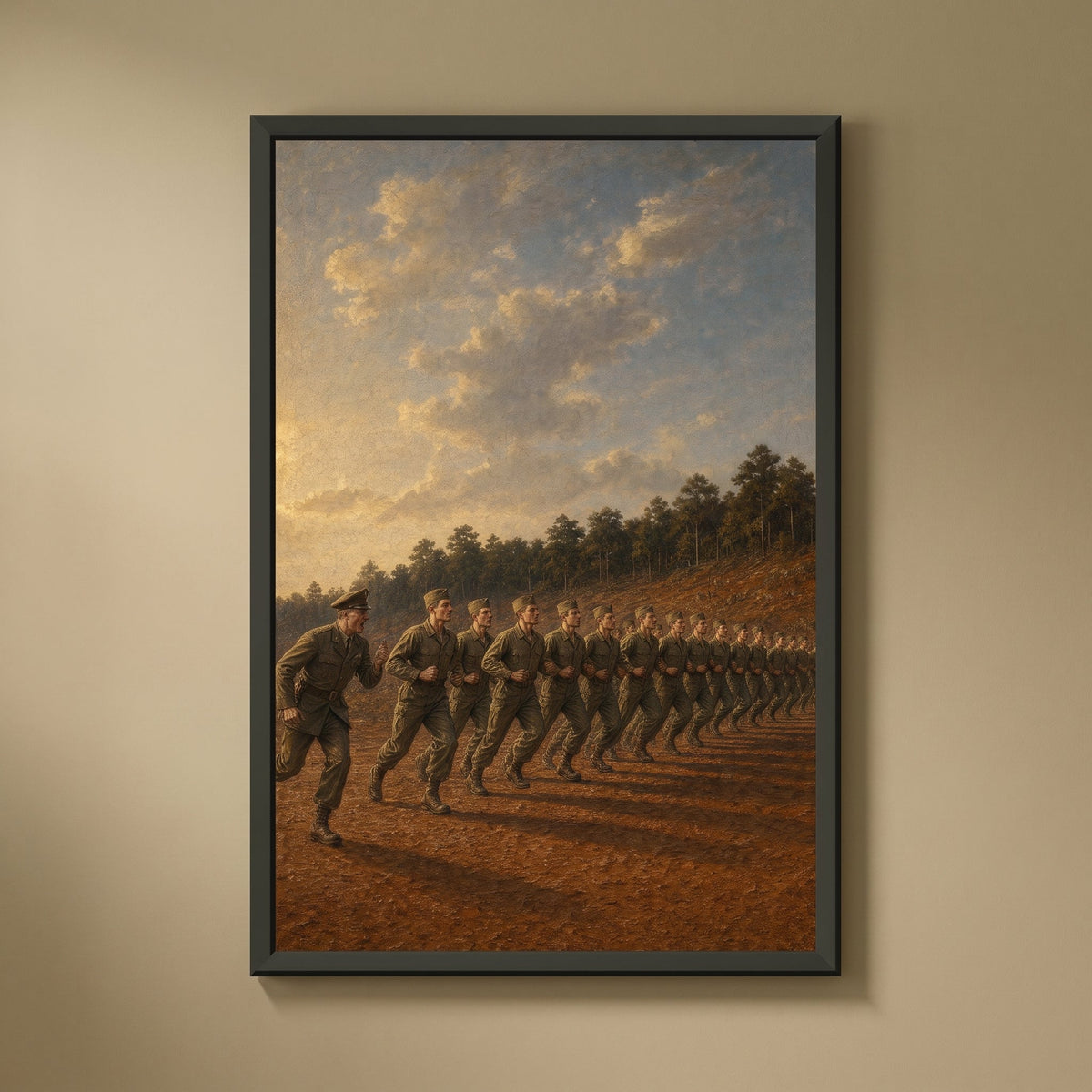 Camp Toccoa, 1942 shown on its own — first framed print in the From Toccoa to Tokyo Bay set