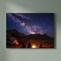 Campfire Stars gallery-wrapped canvas print on a plain wall