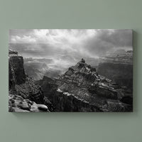 Canyon in Winter gallery-wrapped canvas print on a plain wall