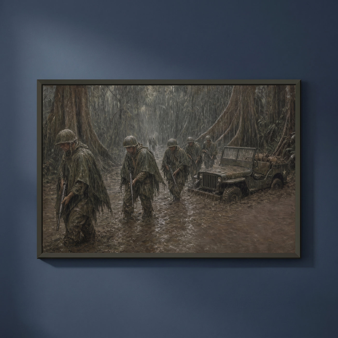 Cape Gloucester, 1943 framed print on a plain wall