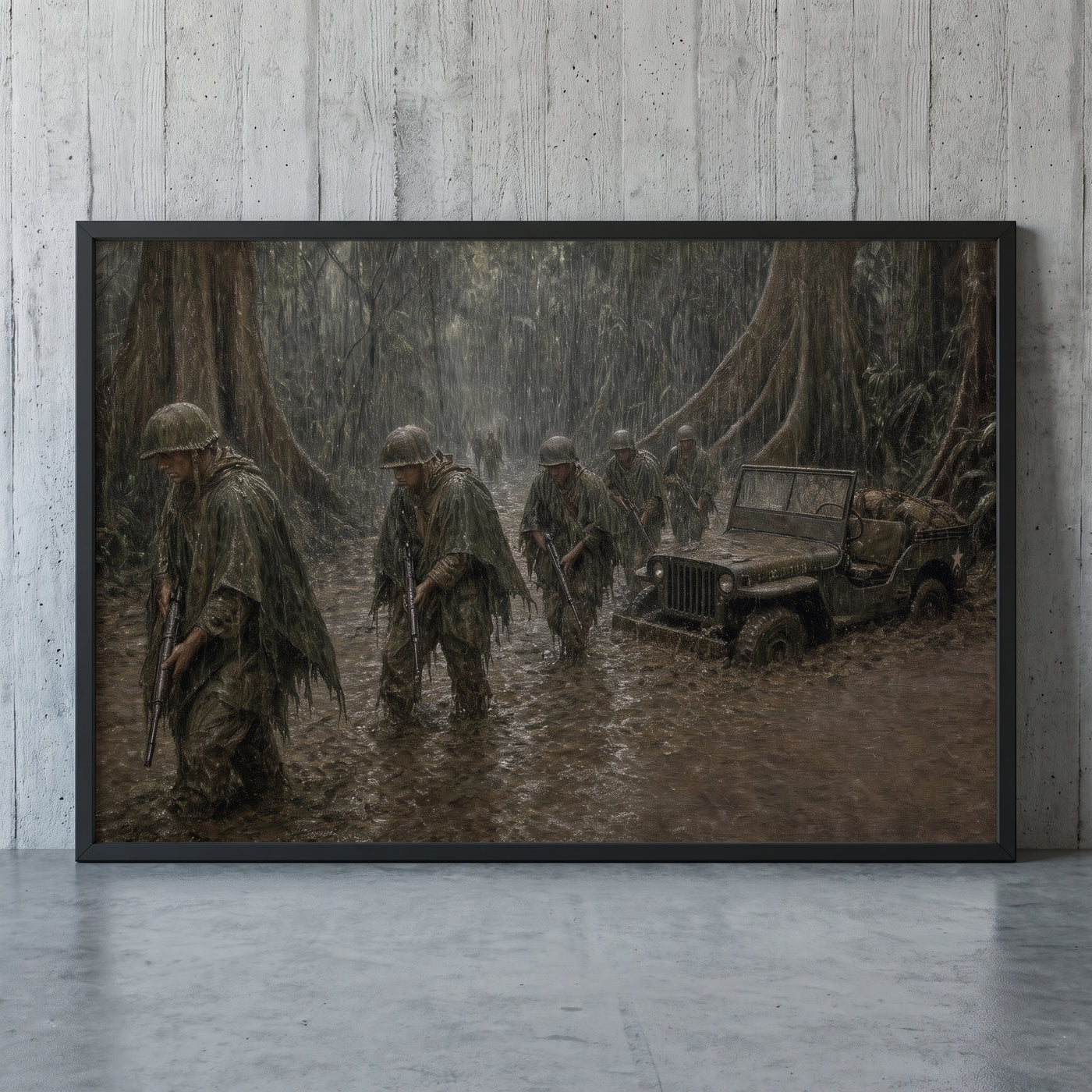 Cape Gloucester, 1943 framed print leaning against a wall