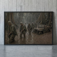 Cape Gloucester, 1943 framed print leaning against a wall