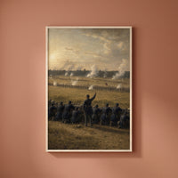 Cemetery Ridge, 1863 framed print on a plain wall