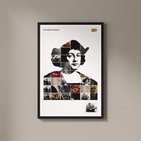 Christopher Columbus — The First Voyage framed print on a plain wall