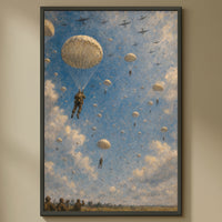Chutes Over Holland framed print on a plain wall