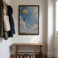 Chutes Over Holland framed print hanging in a home interior