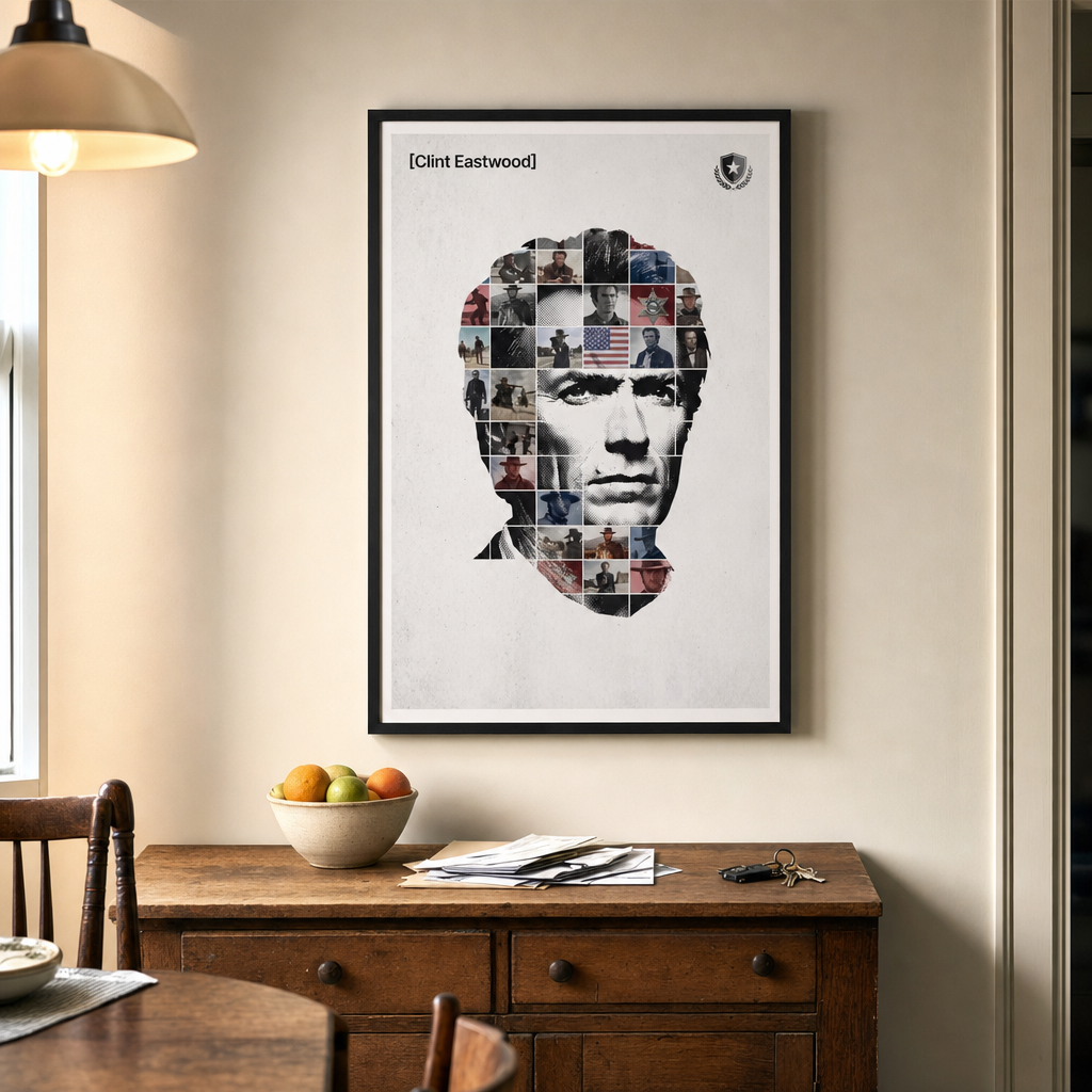 Clint Eastwood — Make My Day framed print hanging in a home interior