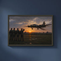 Coming Home Damaged framed print on a plain wall