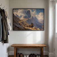 Crossing the Divide framed print hanging in a home interior