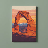 Delicate Arch, Utah gallery-wrapped canvas print on a plain wall