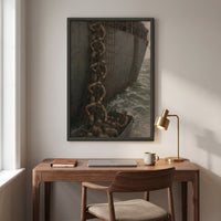 Down the Scramble Nets framed print hanging in a home interior