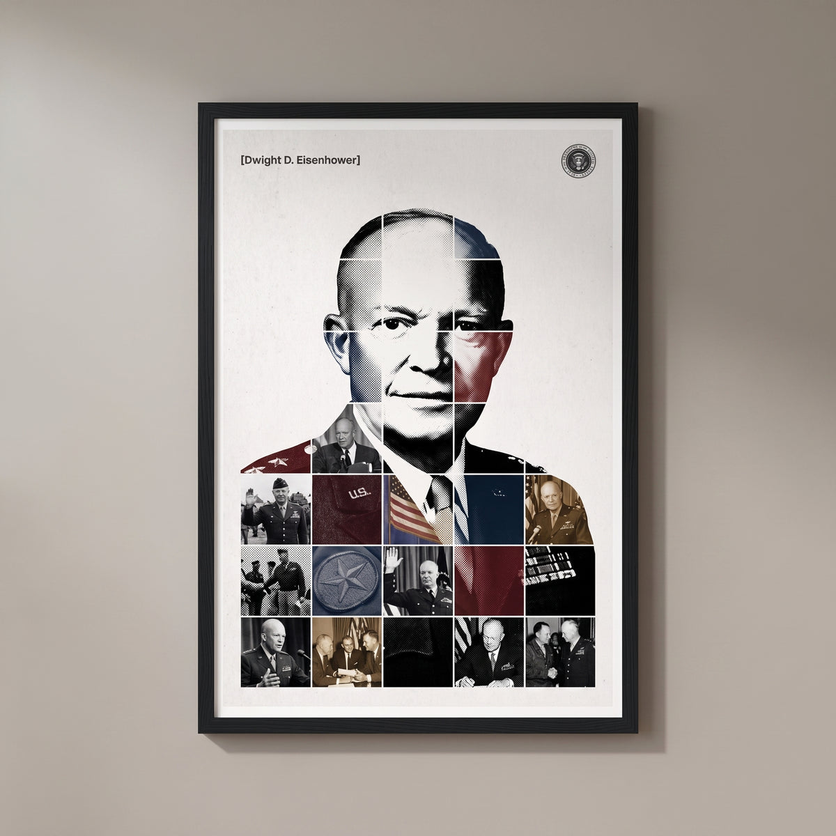 Dwight D. Eisenhower — Duty First framed print on a plain wall