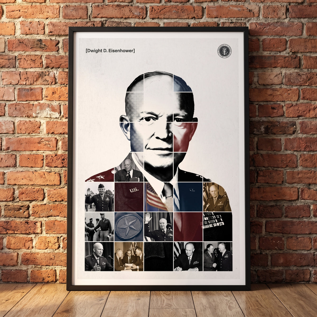 Dwight D. Eisenhower — Duty First framed print leaning against a wall