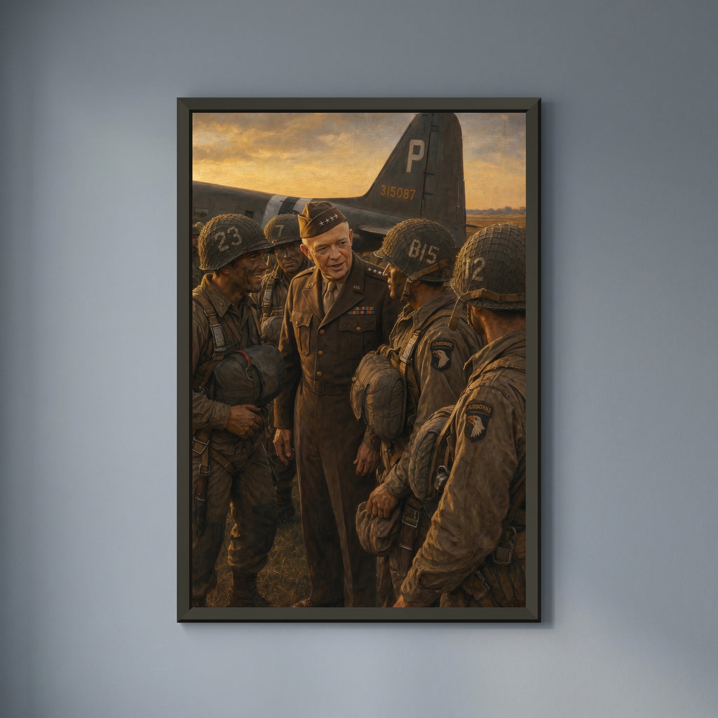 Dwight D. Eisenhower — Supreme Commander framed print on a plain wall