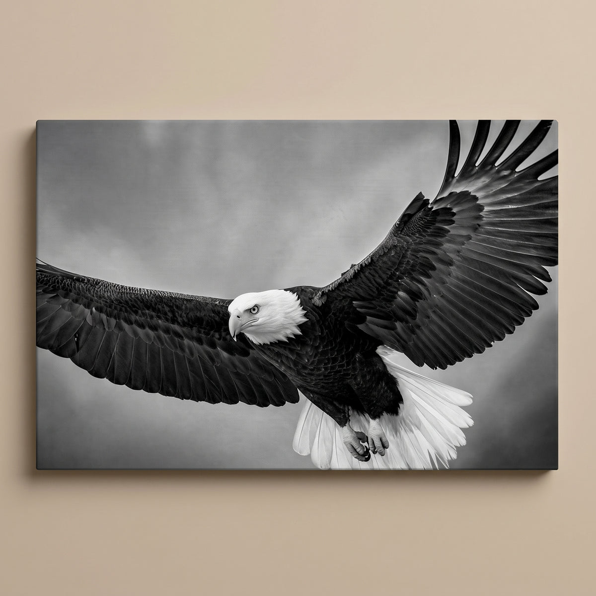 Eagle Ascending gallery-wrapped canvas print on a plain wall