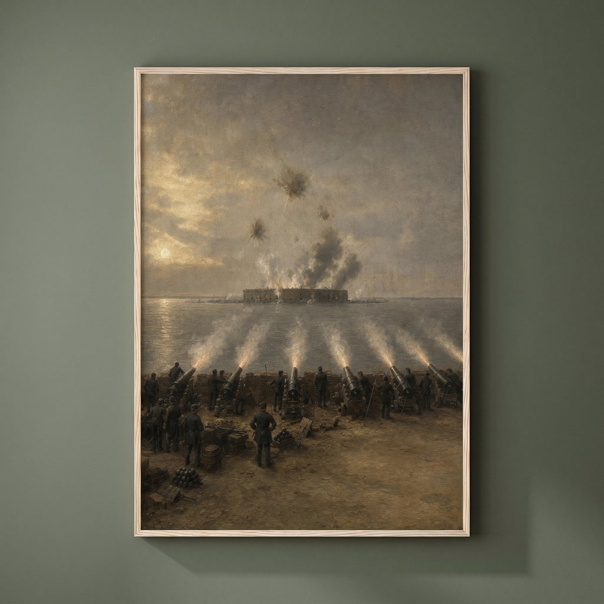 Fort Sumter, 1861 shown on its own — first framed print in the A House Divided set