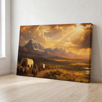 Frontier Gold canvas print leaning against a wall