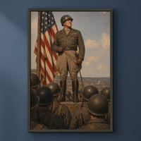 George S. Patton — Third Army framed print on a plain wall