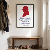George Washington — A Plant of Rapid Growth framed print hanging in a home interior