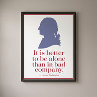George Washington — Bad Company framed print on a plain wall