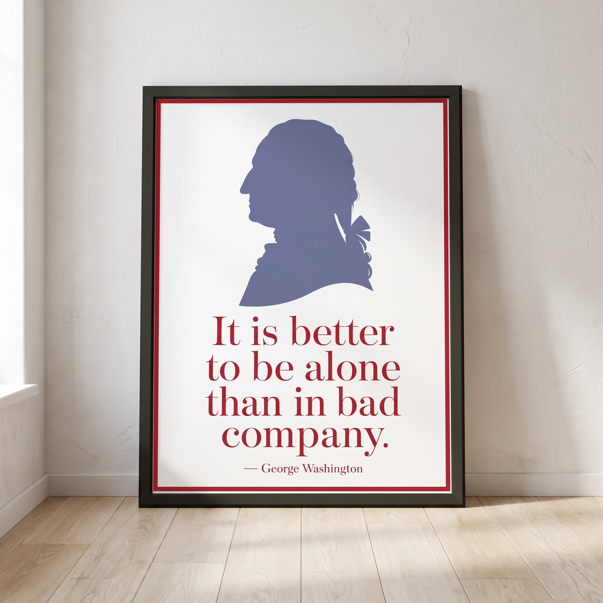 George Washington — Bad Company framed print leaning against a wall