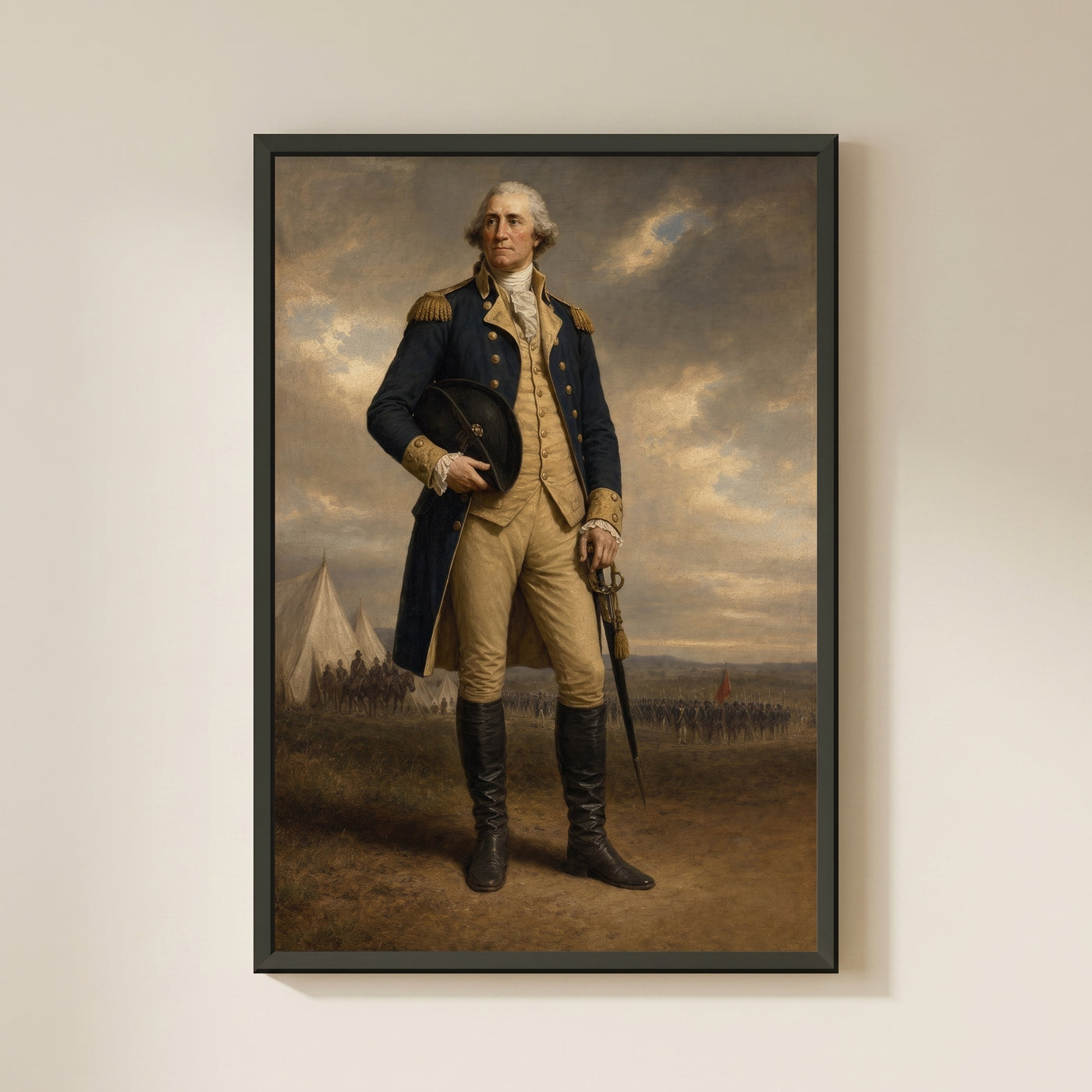 George Washington — The Continental General framed print on a plain wall