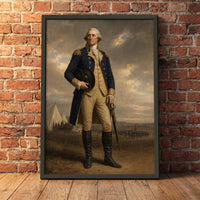 George Washington — The Continental General framed print leaning against a wall