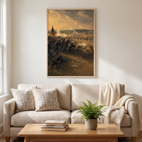 Gettysburg: The First Day framed print hanging in a home interior