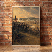 Gettysburg: The First Day framed print leaning against a wall