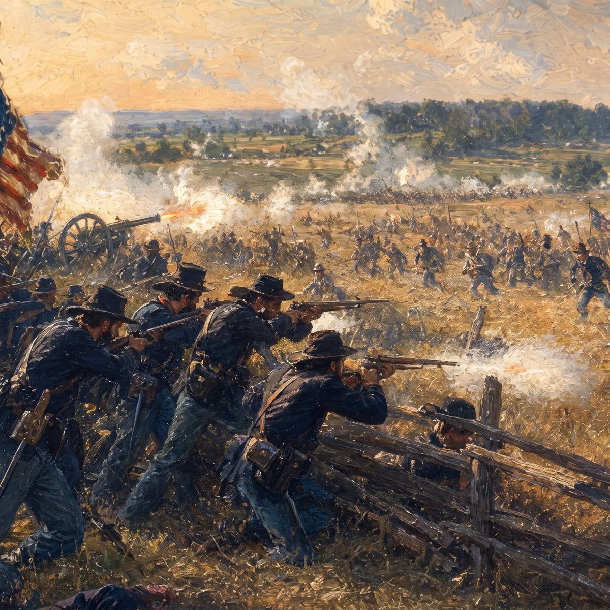 Gettysburg: The First Day — close-up of the paper texture and print detail