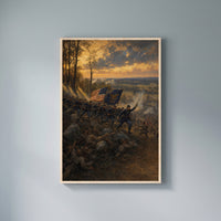 Gettysburg: The Second Day framed print on a plain wall