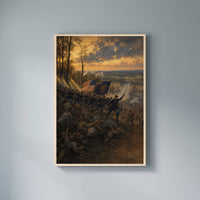 Gettysburg: The Second Day shown on its own — second framed print in the Three Days at Gettysburg set