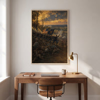 Gettysburg: The Second Day framed print hanging in a home interior