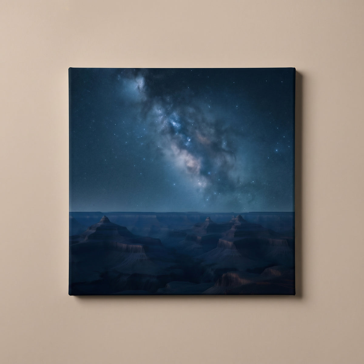 Grand Sky over Grand Canyon gallery-wrapped canvas print on a plain wall